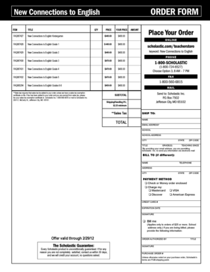New Connections to English Order Form
