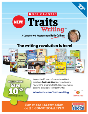 Traits Writing Order Form