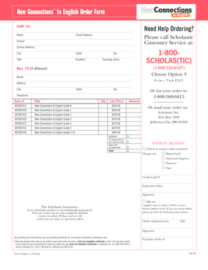 New Connections to English Order Form