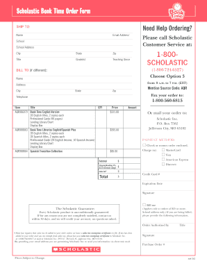 Scholastic Book Time Order Form