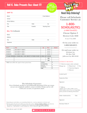 Scholastic Order Form