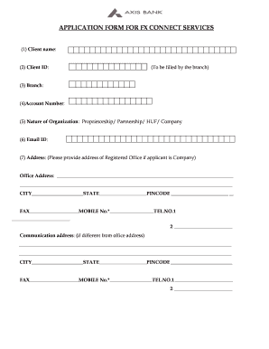 FX Connect Application Form