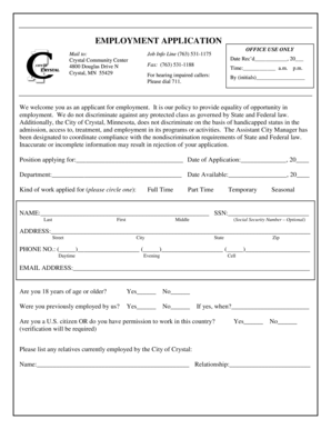 Employment Application Form