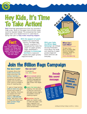 Billion Bags Campaign Order Form