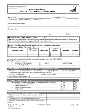 Theft of Client’s Property Application