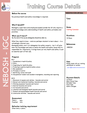Training Course PDF Template