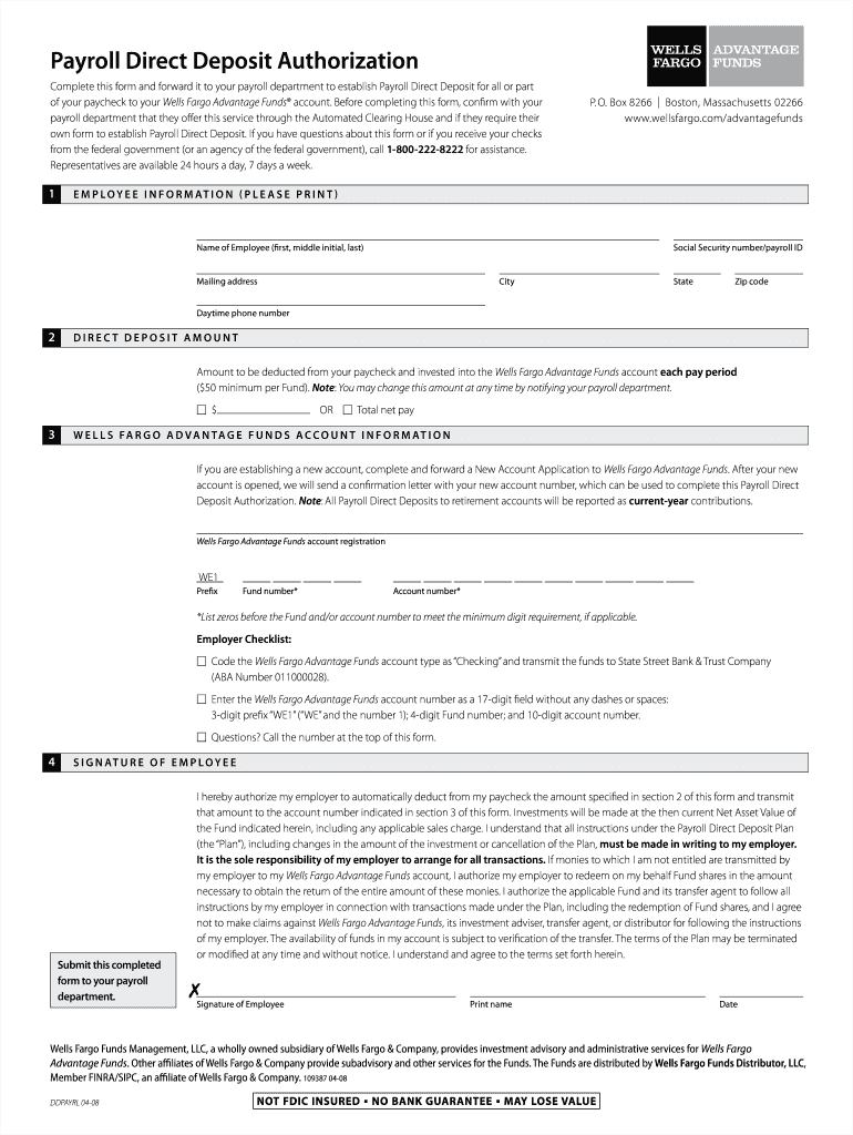 direct pay wells fargo Preview on Page 1