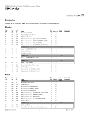 SDG&E 810 Invoice Template