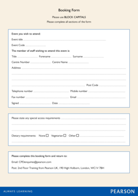 Event Booking Form