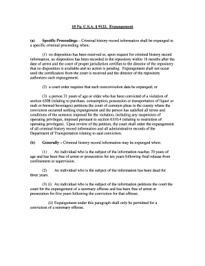 Pennsylvania Expungement Petition