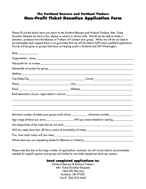 donation application form