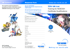 UK NEBOSH Training Response Form