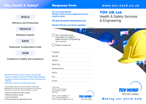 TUV UK Health & Safety Services Response Form