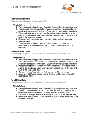 Trip Cancellation Claim Form