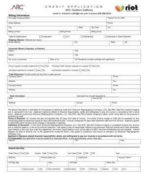 Credit Application Form