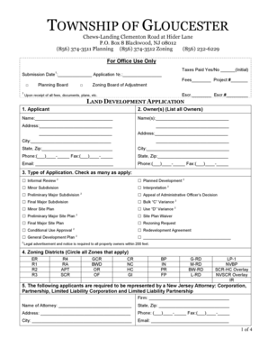 Land Development Application