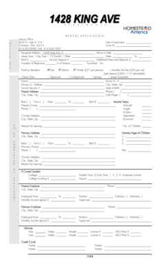 Rental Application Form