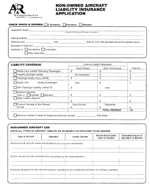 Aircraft Insurance Application Form