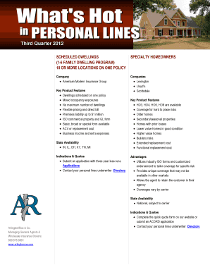 Specialty Homeowners Insurance Application