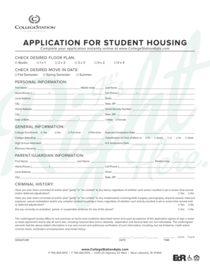 Student Housing Application