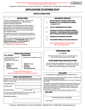 Canada Temporary Resident Visa Extension Form