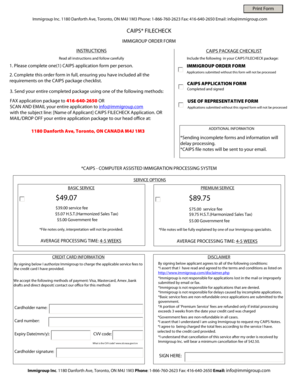 CAIPS File Check Application Form