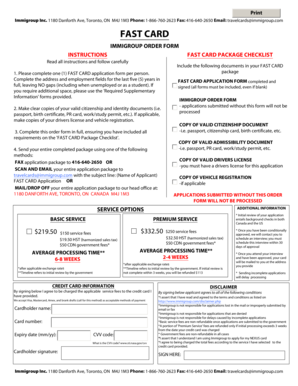 FAST CARD Application Form