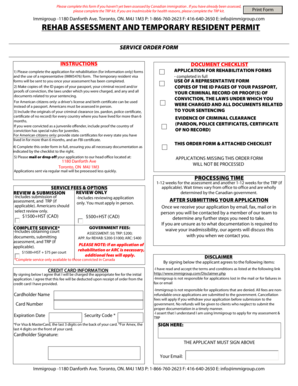 Canadian Rehabilitation Assessment and Temporary Resident Permit