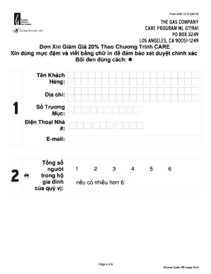 California CARE 20% Discount Application Form