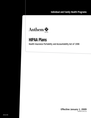 HIPAA Application Checklist