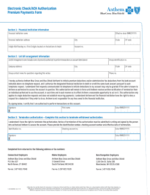 Electronic Check ACH Authorization Form
