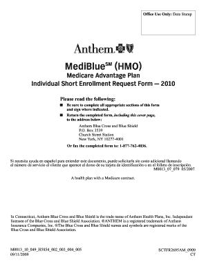 MediBlue Medicare Advantage Enrollment Form