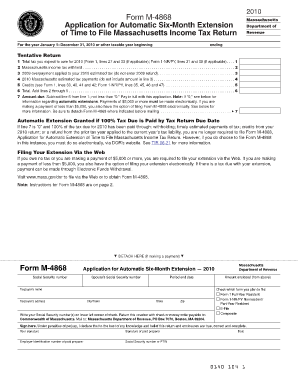 Massachusetts Form M-4868