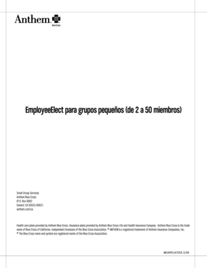 EmployeeElect Small Group Health Insurance Application