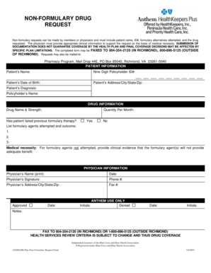Non-Formulary Drug Request Form