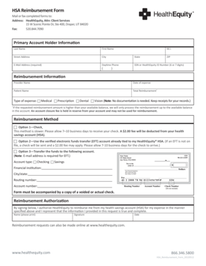 HSA Reimbursement Form