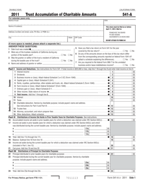 California Form 541-A
