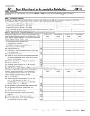 California Schedule J 541 2011