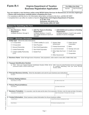 Virginia Business Registration Application