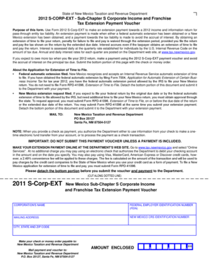 AMOUNT ENCLOSED 2011 S-Corp-EXT New Mexico ... - formuPack
