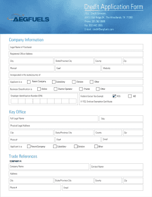 Credit Application Form