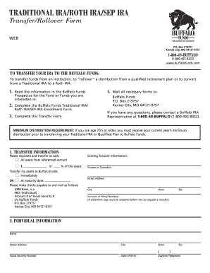 Buffalo Funds IRA Transfer Form