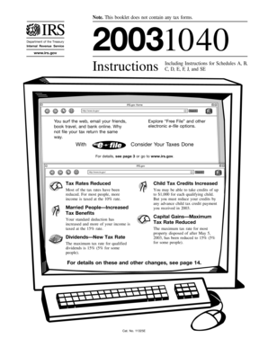IRS Form 1040 Instructions