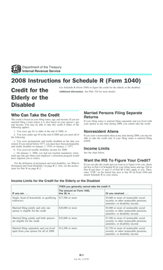2008 Instructions for Schedule R (Form 1040)