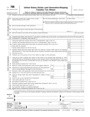 Form 706 US Estate Tax Return