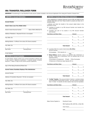 IRA Transfer/Rollover Form