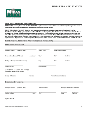 SIMPLE IRA Application
