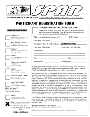 Participant Registration Form