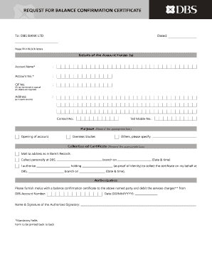 Proof of address letter - dbs certificate sample