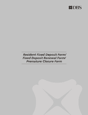 Resident Fixed Deposit Form